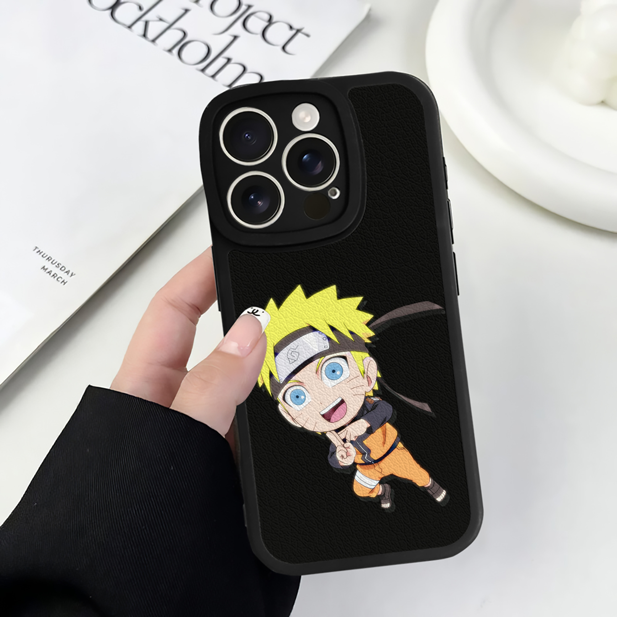 （画像用） NARUTO -ナルト- うずまき ナルト Uzumaki Naruto 【iPhone 16シリーズ対応】シリコンスマホケース（レザー調） 材質：シリコン